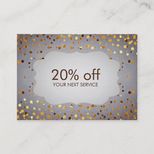 Chalkboard Confetti Coupon Carte réduction (Devant)