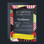 Chalkboard Crazy Quilt Fête Invitation<br><div class="desc">Cette décontractée invitation chic est parfaite pour toutes les occasions de vacances. Chaque élément est entièrement personnalisable pour dire exactement ce que vous voulez. Idéal pour une fête de Noël,  une fête de vacances,  un échange de cadeaux ou un thé de vacances.</div>