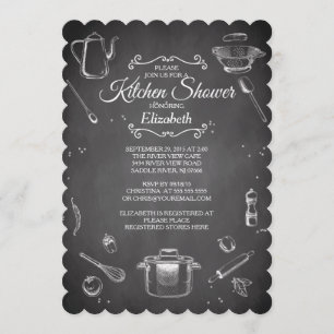Chalkboard Cuisine nuptiale de douche Invitation