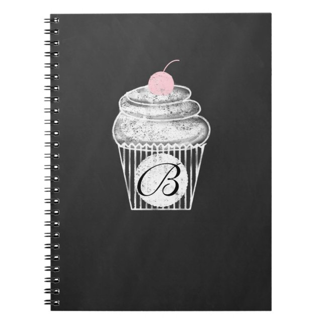 Chalkboard Cupcake Chalk Custom Carnet Journal (Devant)