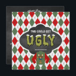 Chalkboard Douille moche Noël Fête Invitation<br><div class="desc">Customisez cette amusante Chalkboard / Retro style Ugly Sweater Christmas Party Invitation à vos spécifications d'événement. Consultez la gamme complète de produits assortis garantis pour faire de votre événement un succès en magasin. Les images utilisées sur cet élément sont autorisées par © Graphics Factory.com</div>