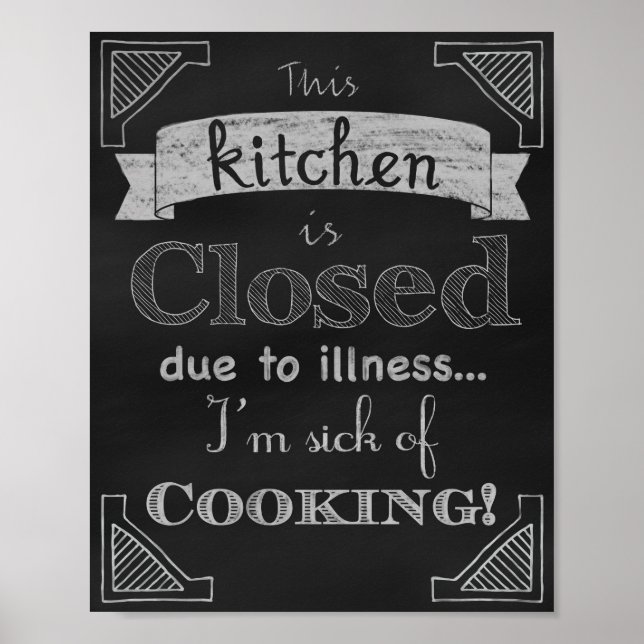 Chalkboard Empreintes de décoration de cuisine, cr (Devant)