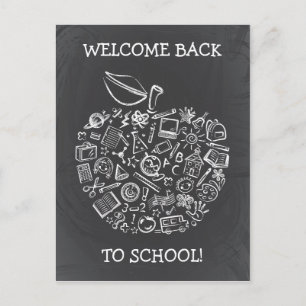 Chalkboard Enseignants Apple Carte Postale
