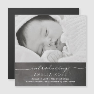 Chalkboard Full Photo Baby Faire-part