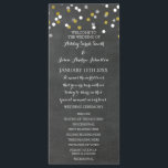 Chalkboard Gold Silver Confetti Wedding Programme<br><div class="desc">Programme de mariage personnalisé en motif de tableau rustique avec motif confetti à effet or et argent. Customisez ces cartes de cérémonie avec votre propre texte. (veuillez noter que l'effet parties scintillant est imprimé uniquement)</div>