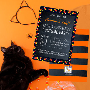 Chalkboard Halloween Party Invitation