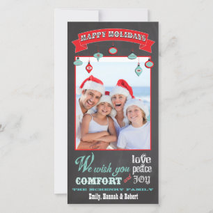 Chalkboard Holiday Carte photo