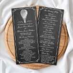 Chalkboard Hot Air Balloon Wedding Programme<br><div class="desc">Le Chalkboard Hot Air Balloon Mariage Collection - Programme.</div>