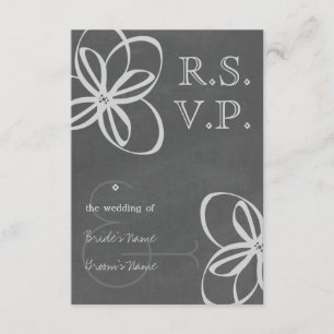 Chalkboard Inspiré Floral Moderne Mariage RSVP