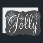 Chalkboard Jolly Invitations<br><div class="desc">Une palette de couleurs chalkboard et des flocons de neige décorent ces invitations de vacances Jolly. Utilisez ces invitations festives pour une fête de Noël, une fête de Noël, une fête de bureau, une fête de Noël de bureau, un dîner de Noël, une maison ouverte, un échange de cookies, etc......</div>