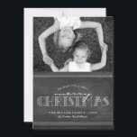 Chalkboard Joyeux Noël - Carte de voeux<br><div class="desc">Ce design amusant de cartes de Noël par The Spotted Olive™ comprend un arrière - plan de tableau de bord rustique avec les mots "We Wish You A Very Joyeux Christmas", un jeu de caractères élégant. Le dos a de la place pour une petite lettre de vacances. Copyright ©2014 The...</div>
