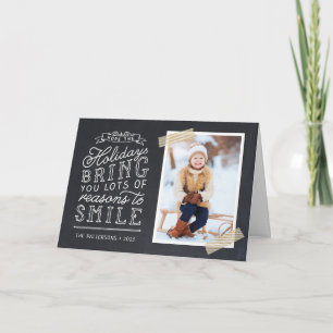 Chalkboard Letters Carte photo de vacances