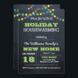 Chalkboard Lights Invitation à réchauffer la maiso<br><div class="desc">Cette invitation rustique chic est parfaite pour toute fête de vacances au foyer. Chaque élément est entièrement personnalisable pour dire ce que vous voulez.</div>