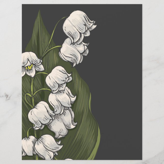 Chalkboard Lilies Valley Journal Livre papier (Devant)