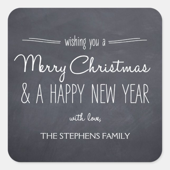 Chalkboard Look Stickers Noël/Vacances (Devant)