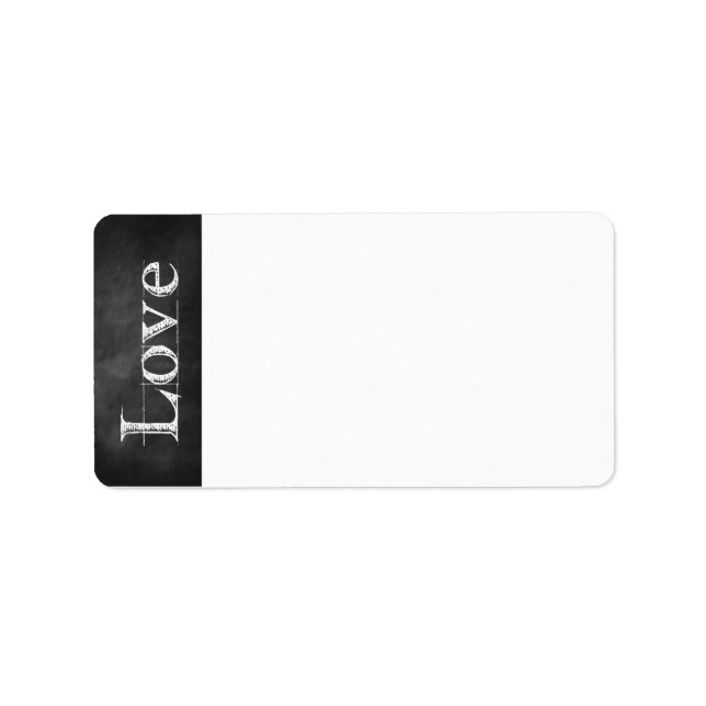 Chalkboard Love Étiquettes de adresse (Devant)
