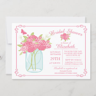 Chalkboard Mason Jar Invitation de la douche nupti