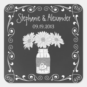 Chalkboard Mason Jar Stickers Favonalized