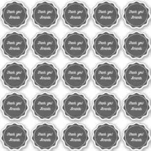 Chalkboard merci avec nom étiquette