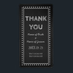 Chalkboard Merci Mariage Favoriser les Étiquettes<br><div class="desc">Étiquettes de mariage personnalisables en motif vintage et amusant,  personnalisables avec vos noms,  date mariage et texte personnalisé. Parfait pour les étiquettes de mariage ou pour les étiquettes de vin mariage. Disponible dans une large gamme de produits assortis. Contactez-nous pour un design ou une couleur personnalisés.</div>