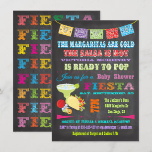 Chalkboard Mexicaine Fiesta Baby Douche invitation