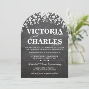 Chalkboard Moderne Typographie Vintage Invitation