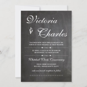 Chalkboard Moderne Typographie Vintage Invitation
