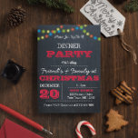Chalkboard Multi Lights Red Holiday Invitation<br><div class="desc">Cette invitation de vacances est parfaite pour toute célébration de vacances. Chaque élément est entièrement personnalisable pour dire exactement ce que vous voulez.</div>