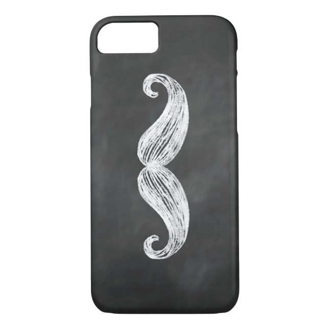 Chalkboard Mustache iPhone 7 Coque (Dos)