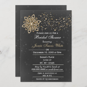 chalkboard or Winter Bridal douche invitation