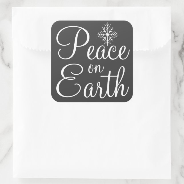 Chalkboard Peace on Earth Stickers (Sac)