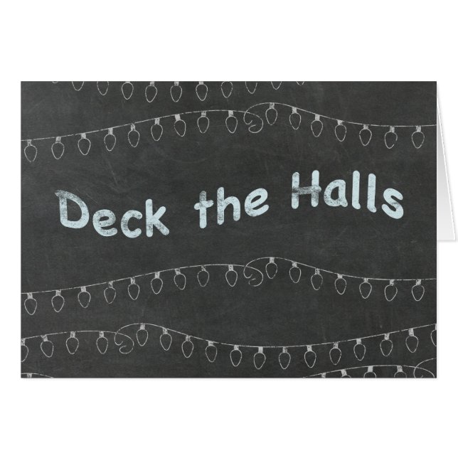 Chalkboard Personalized Deck the Halls (Devant horizontal)
