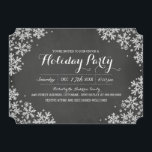 Chalkboard Snowflake Fête Invitation<br><div class="desc">Invitations de Noël plus modernes dans le Little Bayleigh Store!</div>