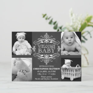 Chalkboard Snowflake hiver plusieurs Cartes photos