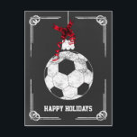 Chalkboard soccer joueur Cartes de Noël<br><div class="desc">Chalkboard soccer ornament de vacances Cartes de voeux par intérêt. Les cartes de fin de année professionnels sont des cartes de voeux de vacances spécifiques à l'industrie. Ces cartes de fin de année spécifiques à l'occupation ajouteront une touche d'unicité à vos salutations de vacances</div>
