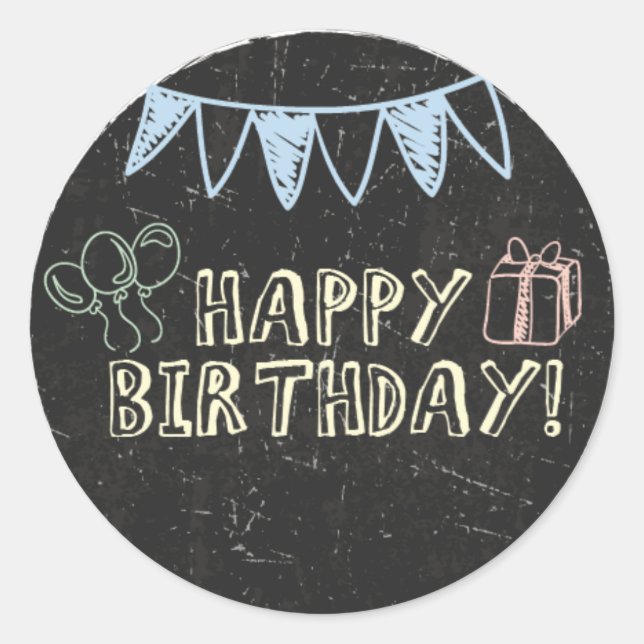 Chalkboard Stickers Anniversaire (Devant)