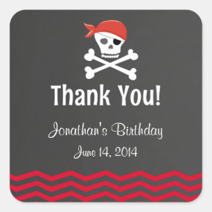 Chalkboard Stickers Anniversaire Pirate