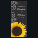 Chalkboard Sunflower Swirls Wedding Programme<br><div class="desc">Un programme rustique de mariage de tournesol. Présentant un design en damier,  des tourbillons fleuris et un tournesol jaune. Parfait pour un mariage campagnard,  mariage tournesol,  mariage grange et plus encore !</div>