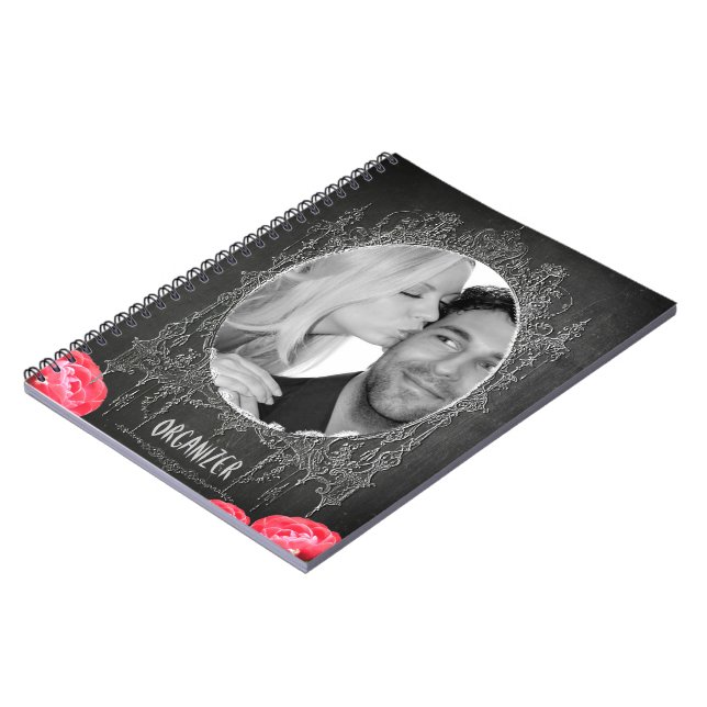 Chalkboard Vintage Floral - Carnet Mariage (Côté gauche)
