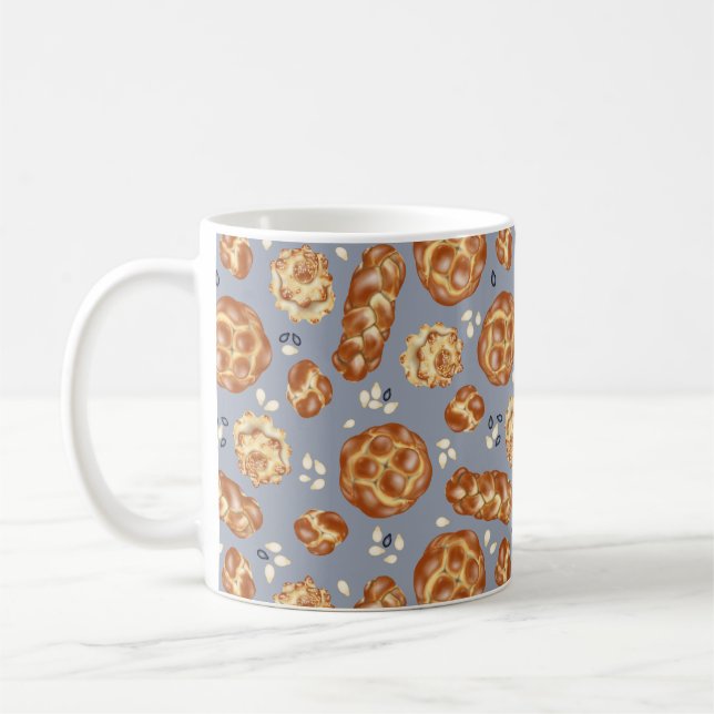 Challah - Mug de café bleu (Gauche)