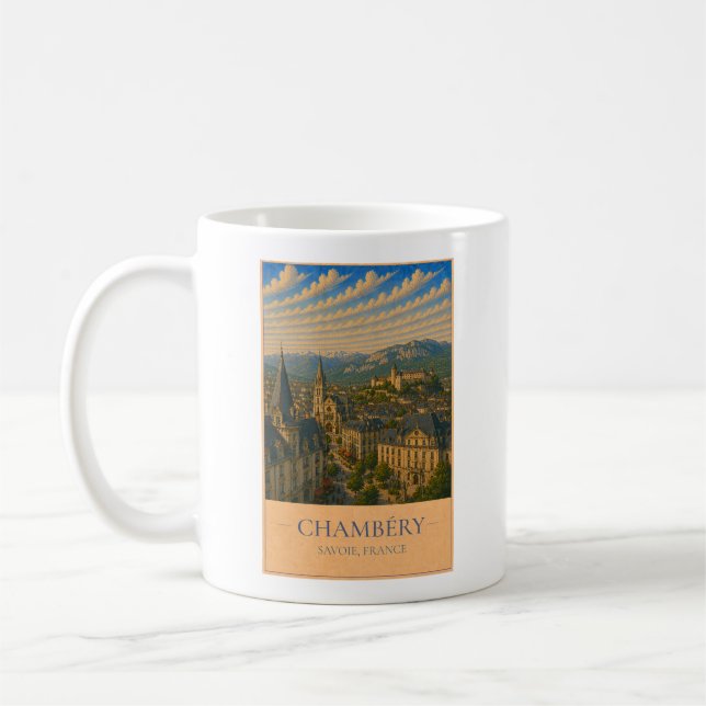 Chambéry, France – Vintage Travel Mug (Gauche)