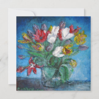 Chambre Bleue Tulipe Bouquet de fleurs dans un vas