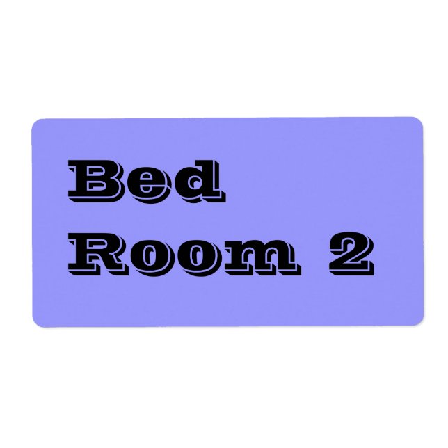 Chambre de lit 2 Étiquettes en bleu pâle (Devant)