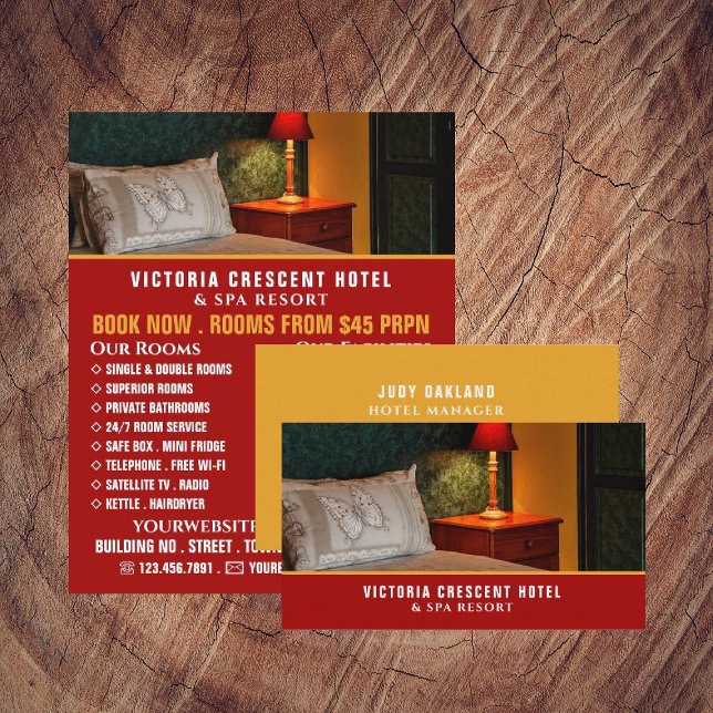 Chambre d'hôtel, Hôtel Carte de visite d'hébergeme (Créateur téléchargé)