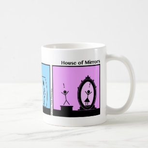 Chambre drôle de Stickman de tasse de miroirs