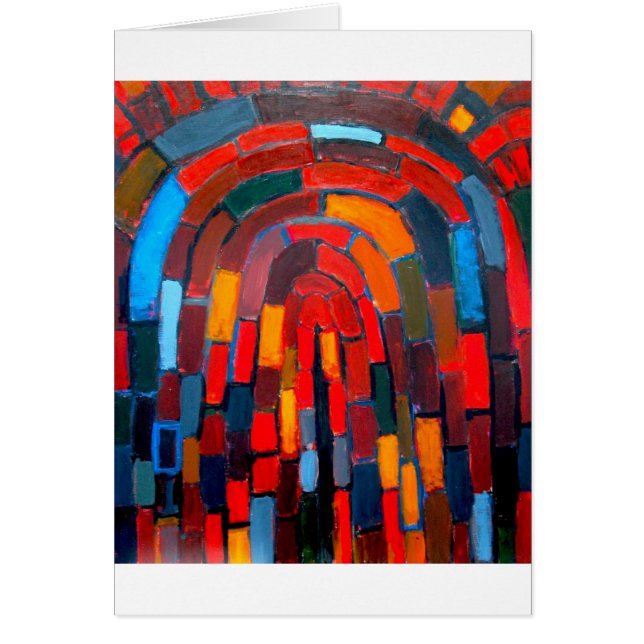 Chambre forte de brique (motif naïf abstrait) (Devant)