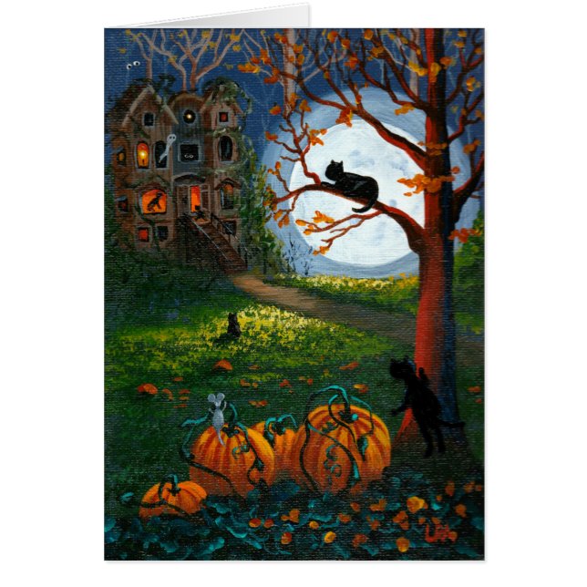 Chambre hantée par chats Creationarts de Halloween (Devant)