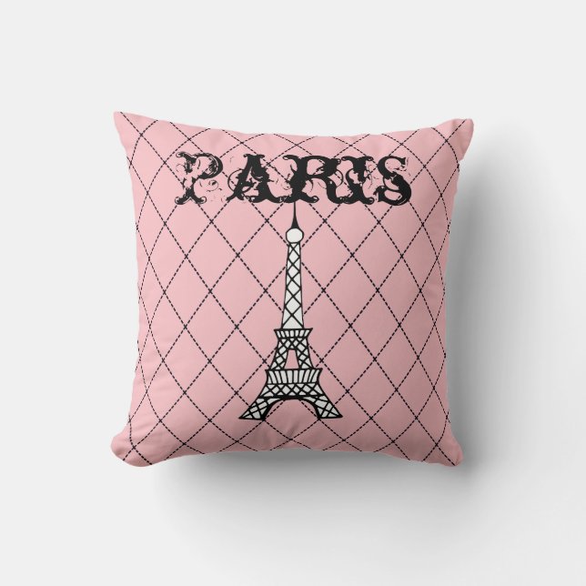 Chambre Tour Eiffel Pink Paris Oreiller (Recto)