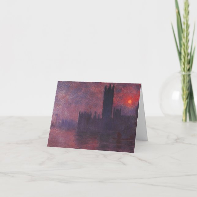 Chambres de Monet du Parlement à la carte de note (Devant)