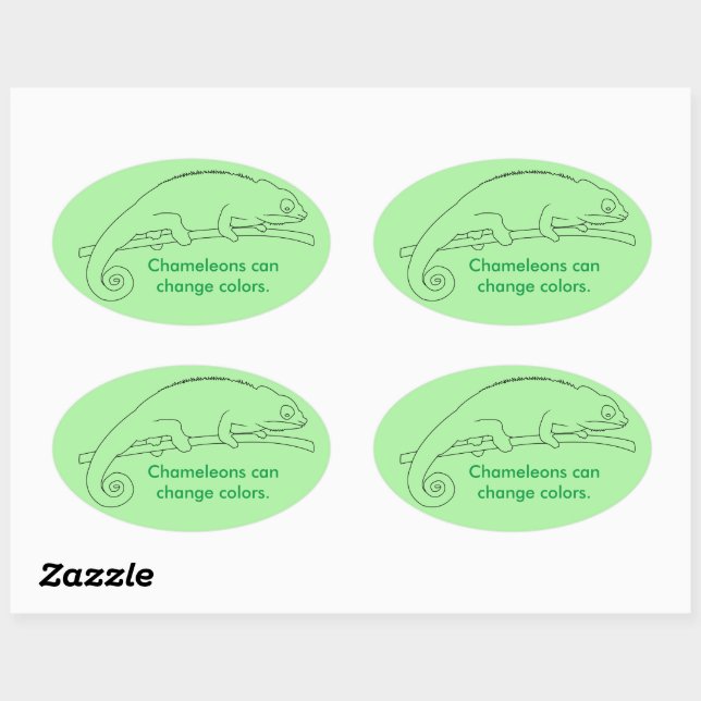 Chameleons can change colors, custom stickers (Feuille)